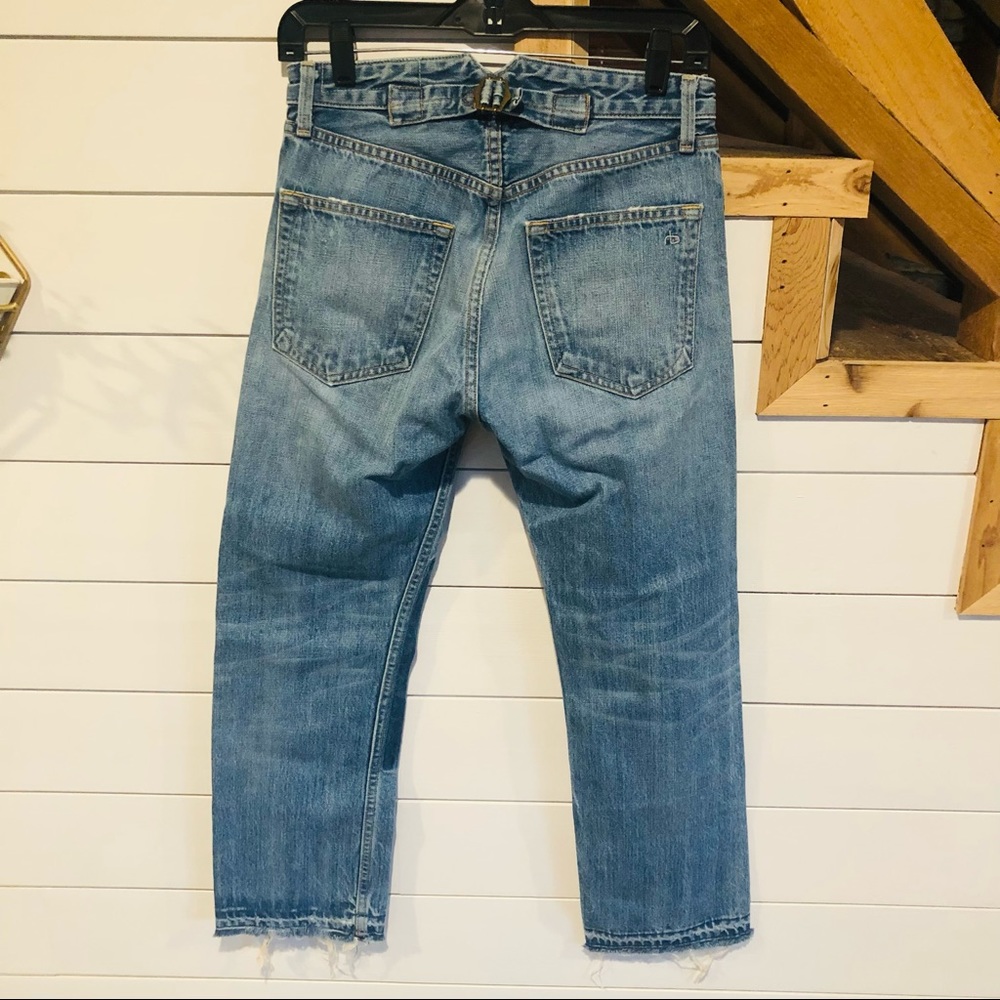 Rag & Bone Patchwork Distressed Cropped Jeans 25 - image 5